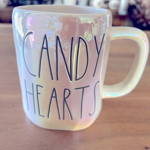 Rae dunn candy heart iridescent mug